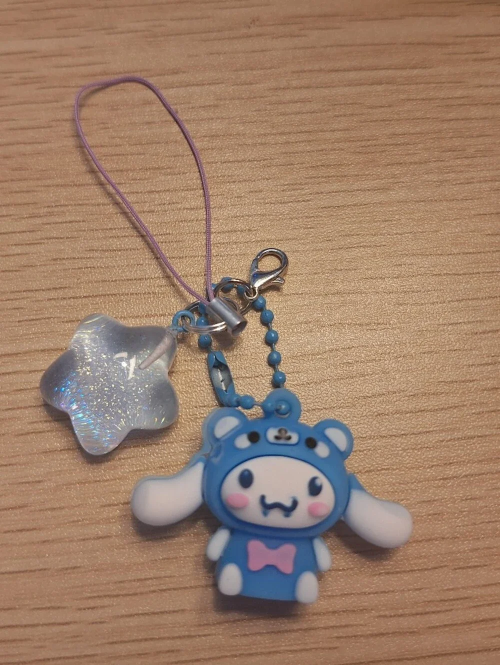 Cinamonroll Sparkle Star Colorful Keychain Bag Charm Zipper Pull New